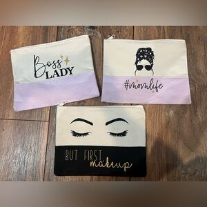 Stylish Women's Makeup Bags, bundle of 3